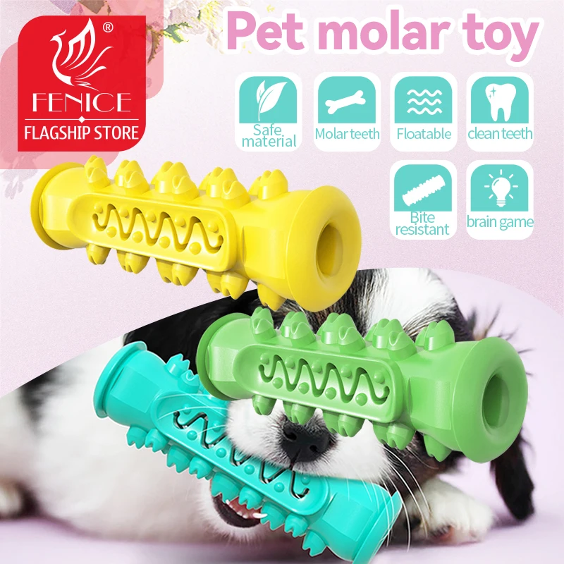 

Dog Toys Pet Puppy Interactive Chew Toy TPR Clean Toys Molar Bite Dog Tooth Cleaning Chewing Supplies