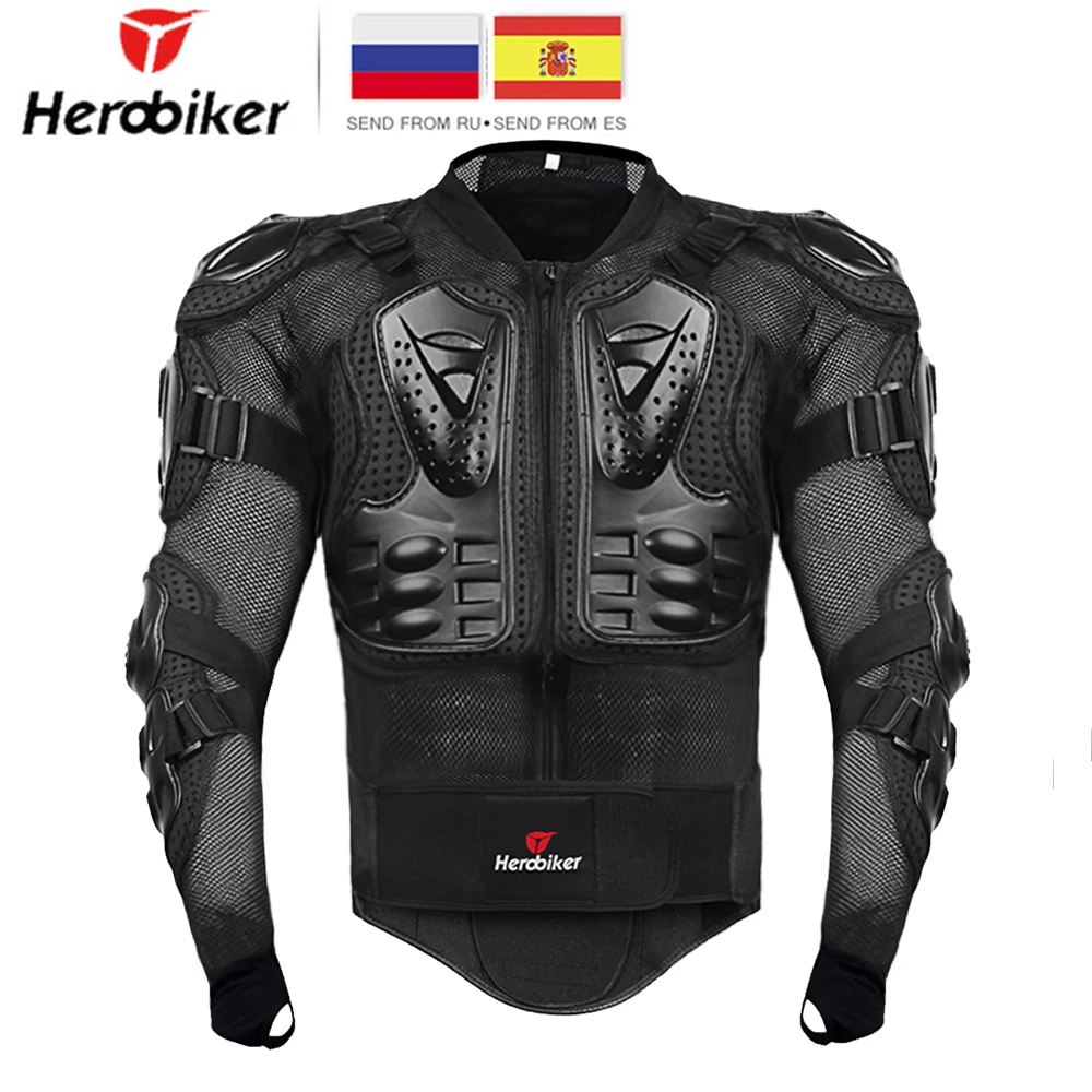 

HEROBIKER Motorcycle Jacket Men Full Body Motorcycle Armor Motocross Racing Moto Jacket Riding Motorbike Protection Size S-5XL