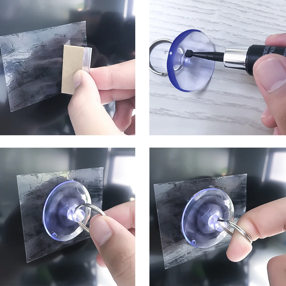 Для длинных больших чип трещины автомобиля инструмент для ремонта лобового стекла окна стекло ветрового стекла комплект для пломбирования обновление полный набор полимерная чашка лезвие пленка