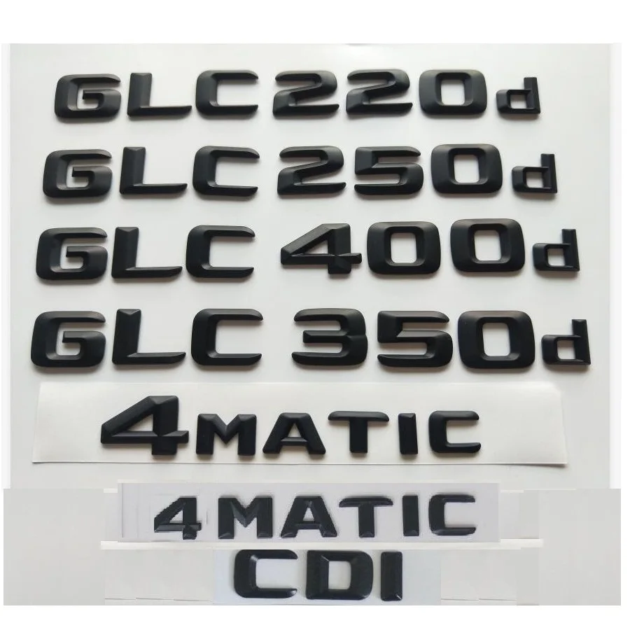 3D Черный для Mercedes Benz GLC180d GLC200d GLC220d GLC250d GLC280d GLC300d GLC320d GLC350d GLC400d GLC450d AMG CDI 4matic|Эмблемы| |