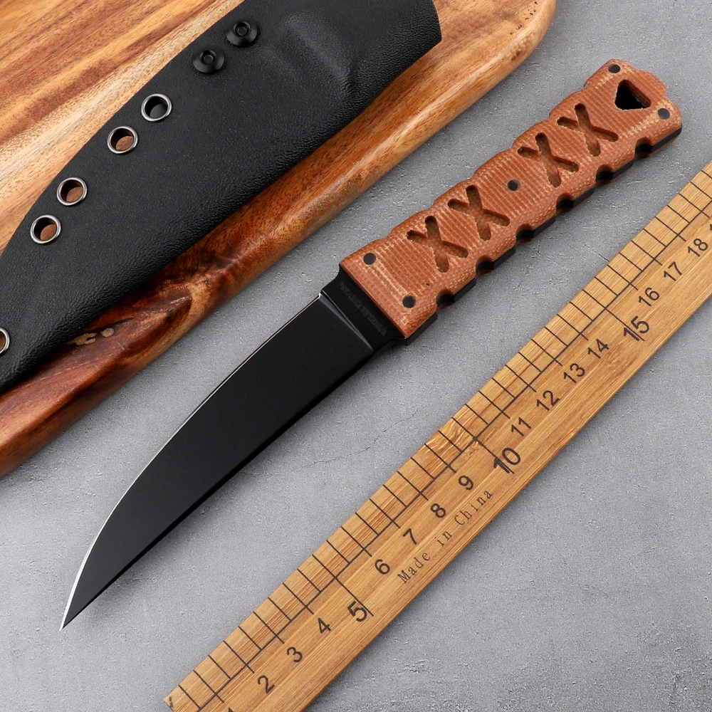 Карманный нож Karambit для выживания на природе с льняной ручкой прямой