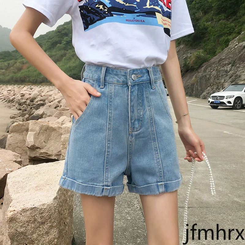 

2020 Summer New Denim Shorts Female Korean Version Was Thin and Loose Wild Student Hot Pants Tide Jfmhrx Woman Shorts