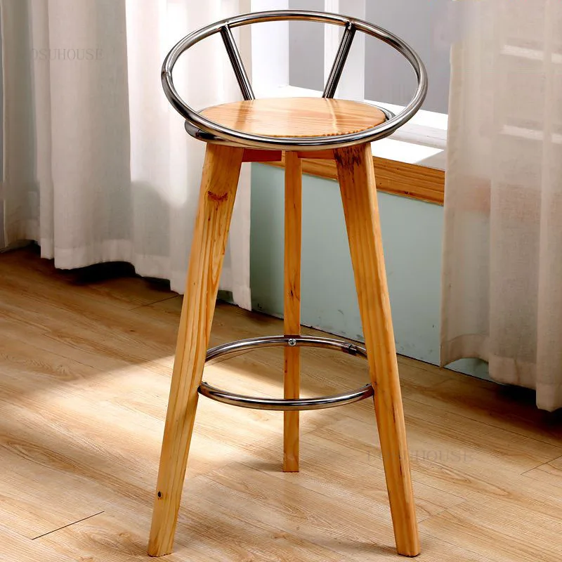 Tanio Nordic solidny drewniany stołek barowy