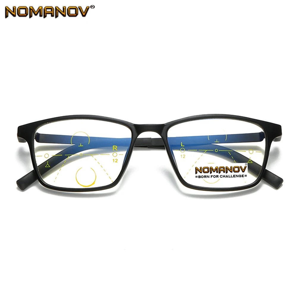 No Screws Tr90 Frame Anti-fatigue Lens Men Women Progressive Multifocus Reading Glasses Add 75 100 125 150 175 200 To 400 5