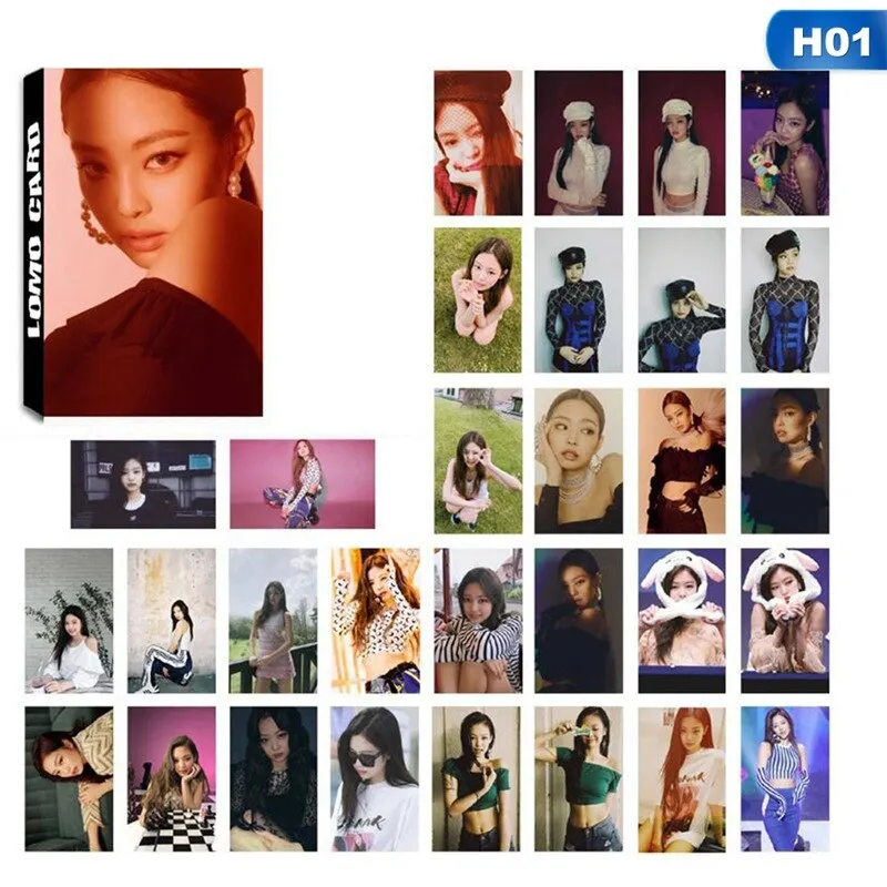 30 шт./компл. вентиляторы коллекция KPOP BLACKPINK альбом самодельные Бумага ЛОМО карта фото плакат Фотокарта - Цвет: H01