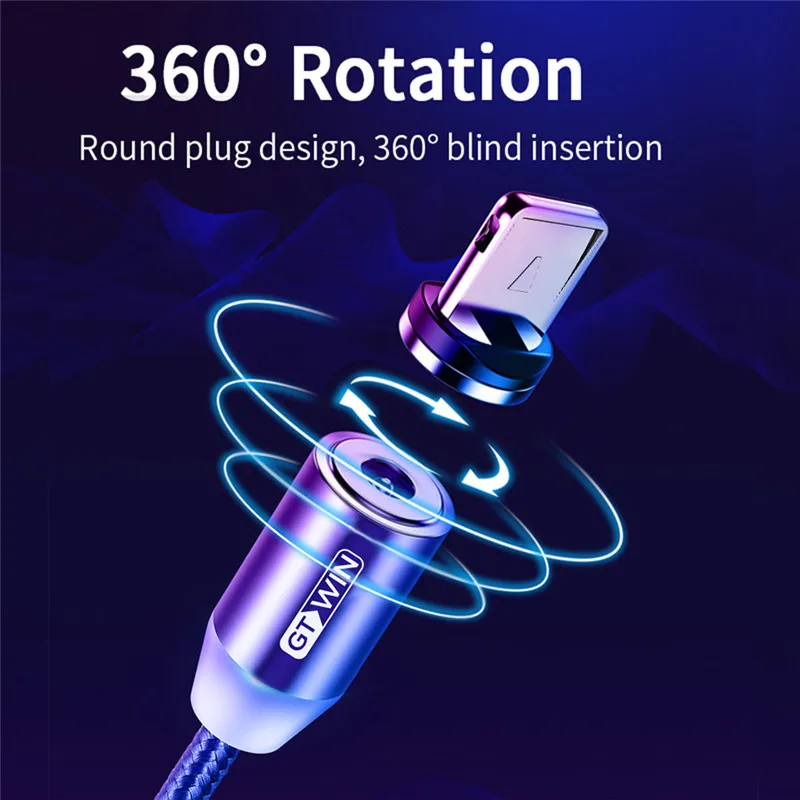 GTWIN Магнитный USB кабель для iPhone XS Max Быстрая зарядка Micro магнит зарядное устройство