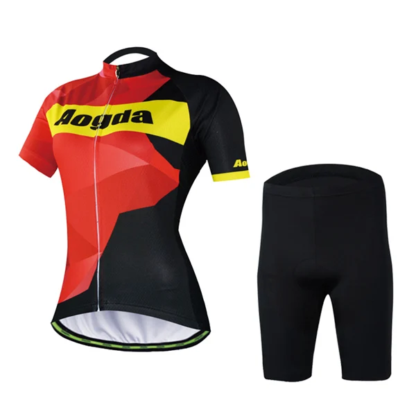 AGODA Summer Cycling Jersey Set Short Sleeve Women Mountain Bike Clothing Breathable Cycling Wear Pro Team Bicycle Clothes 4 set