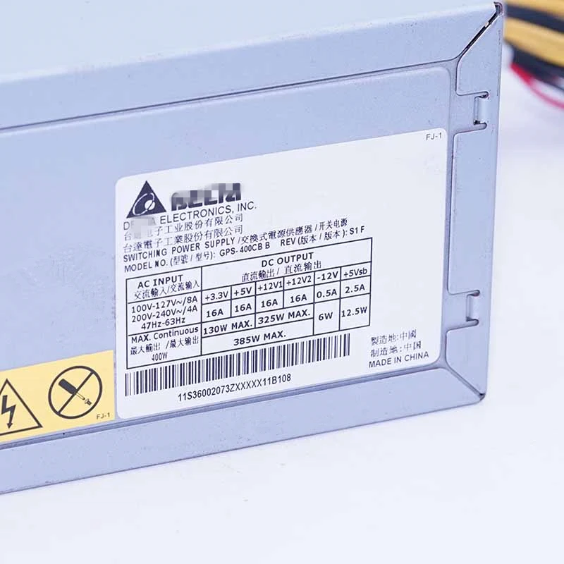 PSU для lenovo ATX T168 G7 TS430 TS530 400W блок питания GPS-400CB B 36002109