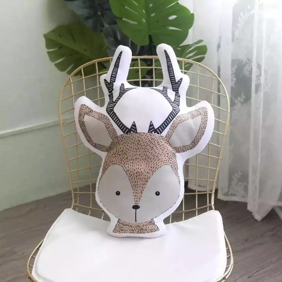 Deer Декоративные подушки в скандинавском стиле для детской комнаты, декоративные подушки в виде животных для детской комнаты - Цвет: Deer