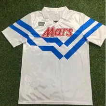Diego Maradona Napoli Jersey Retailing At 200 The Electric Blue Jersey Arrives With A Patta Panther Patch Overlaid On An Italian Flag Crest On The Chest