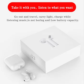 

Mini Wireless Bluetooth Earbuds TWS Smart Touch Control Popup Window Connection Earphone with Charging Case and Call Siri