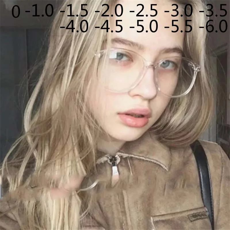Ретро большие оправы, очки для близорукости, для женщин и мужчин, очки для глаз, оптические очки Oculos De Grau-1,0-1,5-2,0-2,5-6,0