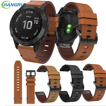 

Leather Watch Band For Garmin Fenix 6x 6s 6 Genuine Leather Wrist Band Strap For Garmin Fenix6 Correa pulseira Replacement