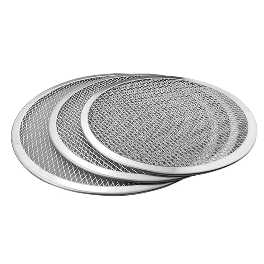 

Pizza Tray Mesh Aluminum Pancake Pizza Screen Baking Tray Net Bakeware Seamless Kitchen Baking Tools 6/9/11/12/16 inch