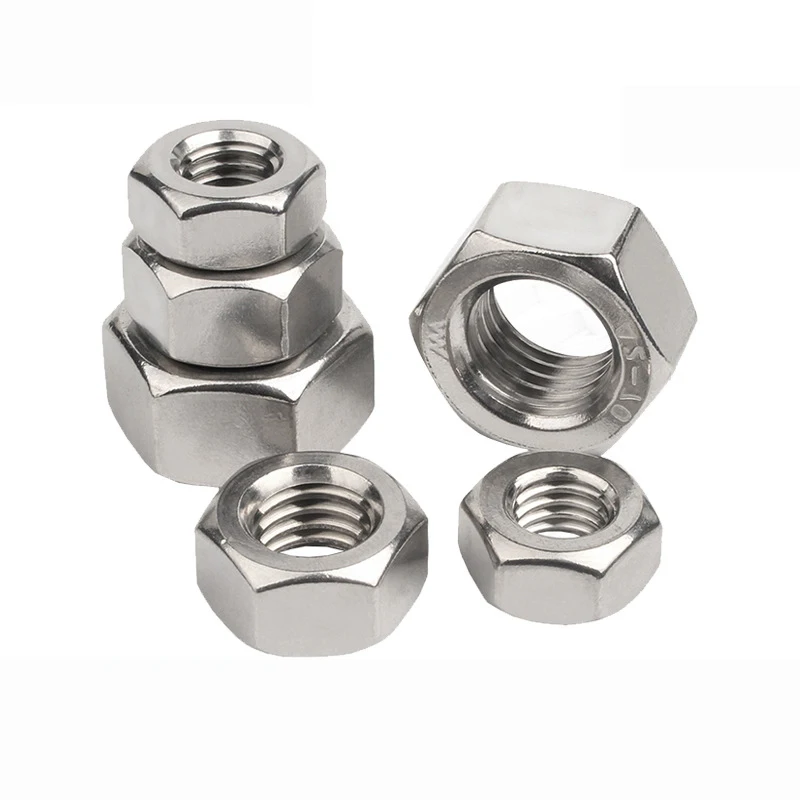 Hex Finished Nuts Left Hand Reverse Thread Grade 2 304 Stainless Steel Metric 