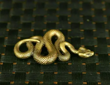 

Lovely Chinese old copper hand cast snake statue Pendant Netsuke noble gift