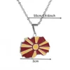 North Macedonia Map Pendant Necklaces For Women Girls Pendant Chain Jewelry 2