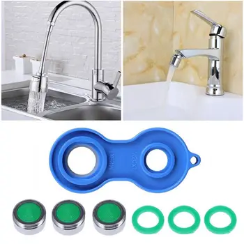 

1Set Water Saving Aerator Faucet Aerator Wrench Jet Regulators Filter Spare Parts for Kitchen Bathroom Water Tap
