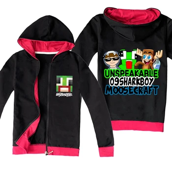 

2020 Unspeakable Kids clothes zipper coats Girls Tops Children Hoodies Boys Youtube Gaming cotton Tees Inspired T-Shirt clothing
