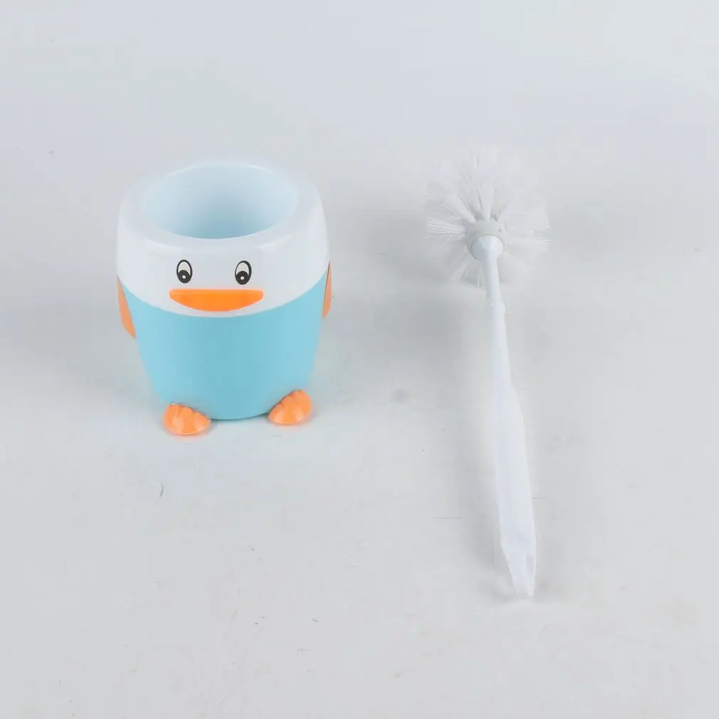 cheap Bathroom toilet brush With penguin base strong supplies Household cleaning products Plastic brush Dirty hand hygiene tools new