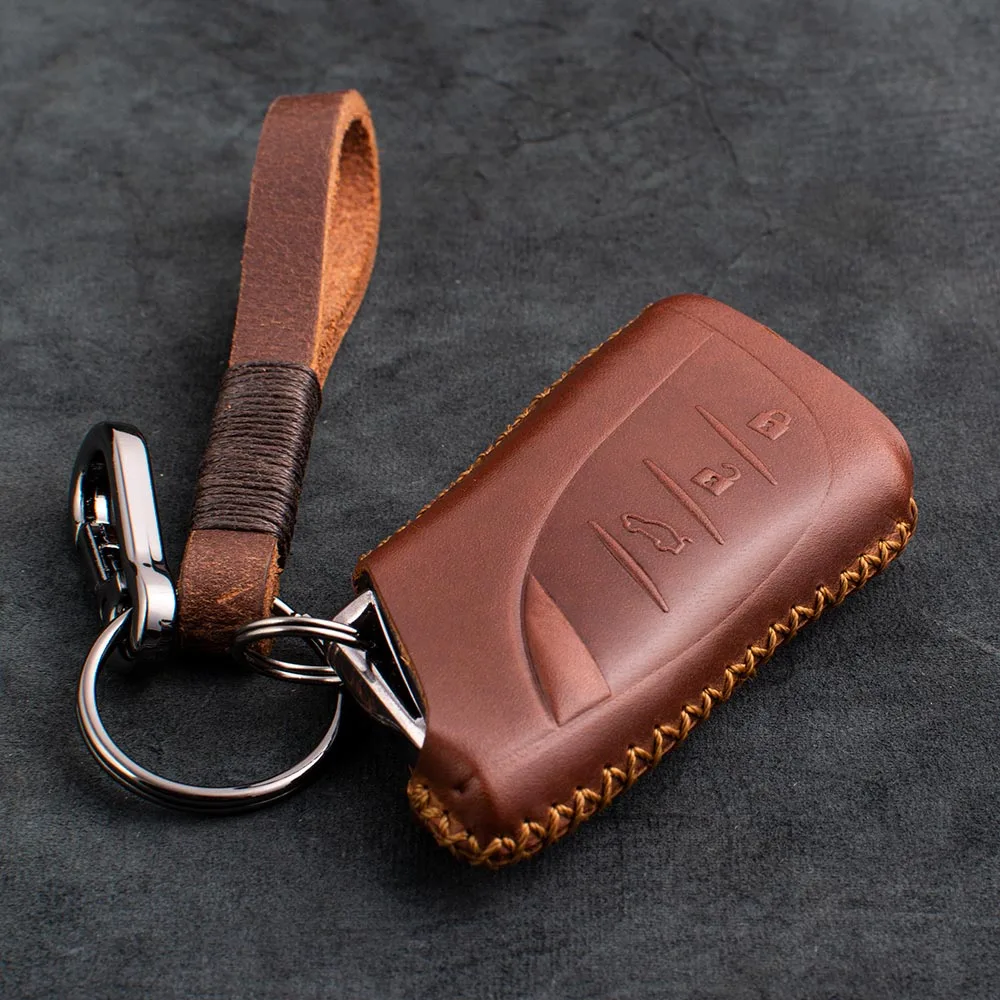 

1 Pcs Genuine Leather Remote Key Case Fob Cover For Lexus ES UX NX LC500 UX200 ES350 UX200 LS500 LS500H LC500h ES300h