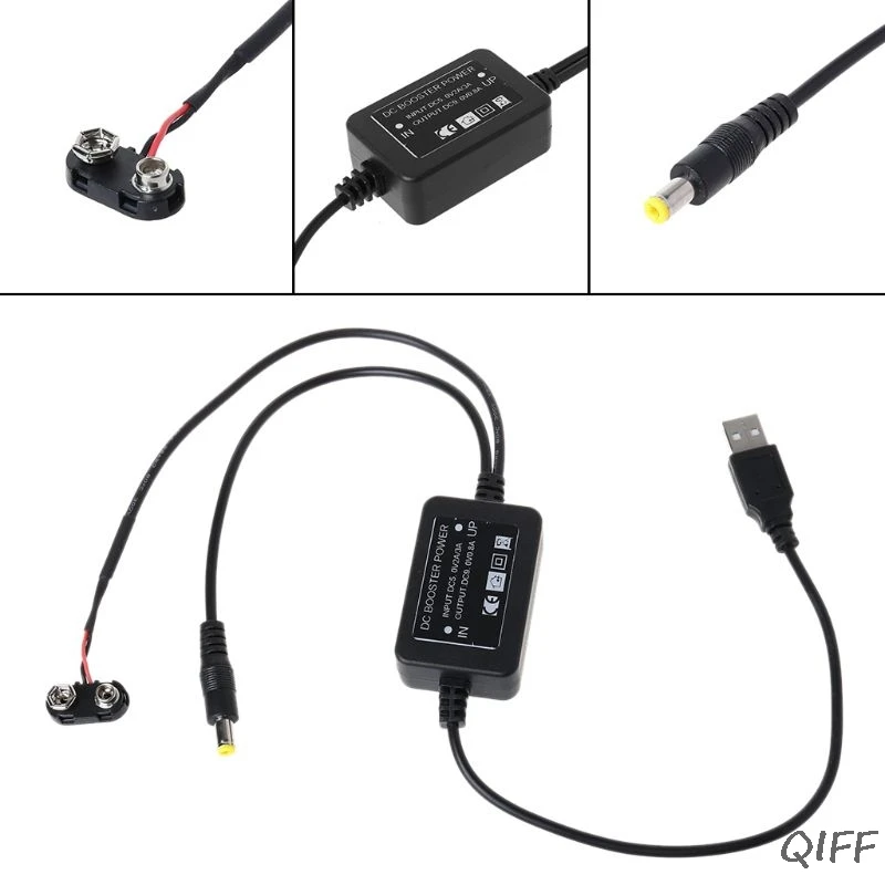9 в батарея Eliminator USB 5 в Boost до 9 в кабель для мультиметра микрофона роутера