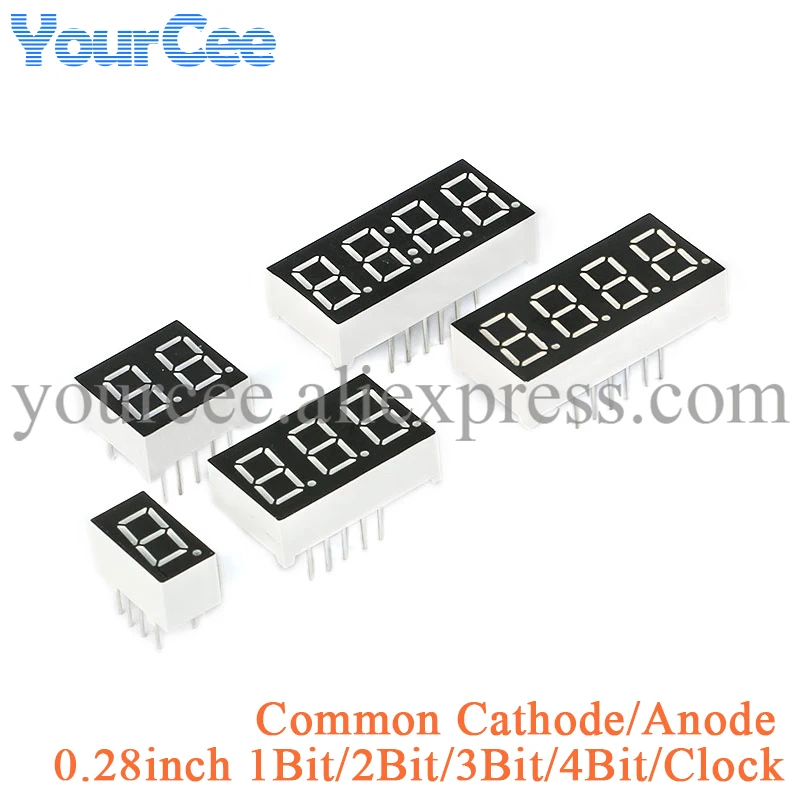 YOKIVE 10er-Pack 1-stellige 7-Segment-LED-Anzeige, Gemeinsame Kathode, 0,55 Zoll, Rot – Ideal Für DIY, Haushaltsgeräte Und Instrumente (10-Pin)