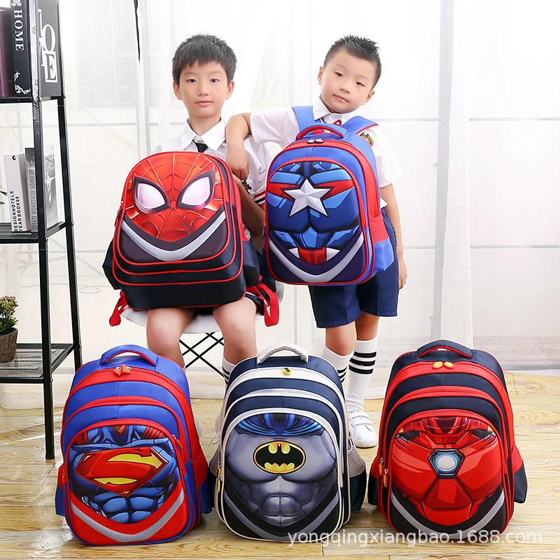 Mochilas de para niños, morral escolar con dibujos animados en 3D de Spiderman, morral para niños|Mochilas| - AliExpress