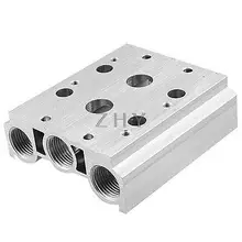 3/" тюбик pt отверстие Алюминий 2 ряда коллектор соленоидный воздушный клапан база