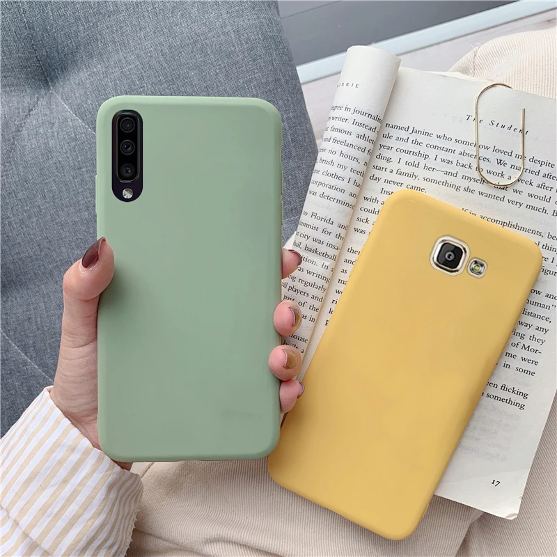 Матовый чехол для Samsung Galaxy A10 A3 A5 A7 2017 2016 A90 A50 A30 70 2018 M10 M30 M20 силиконовый телефона