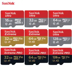 Sandisk 100% Оригинальная карта памяти 64 ГБ 32 ГБ максимальная скорость чтения 90 м/с 16 Гб micro sd карта класс 10 UHS-1 флэш-карты памяти Microsd