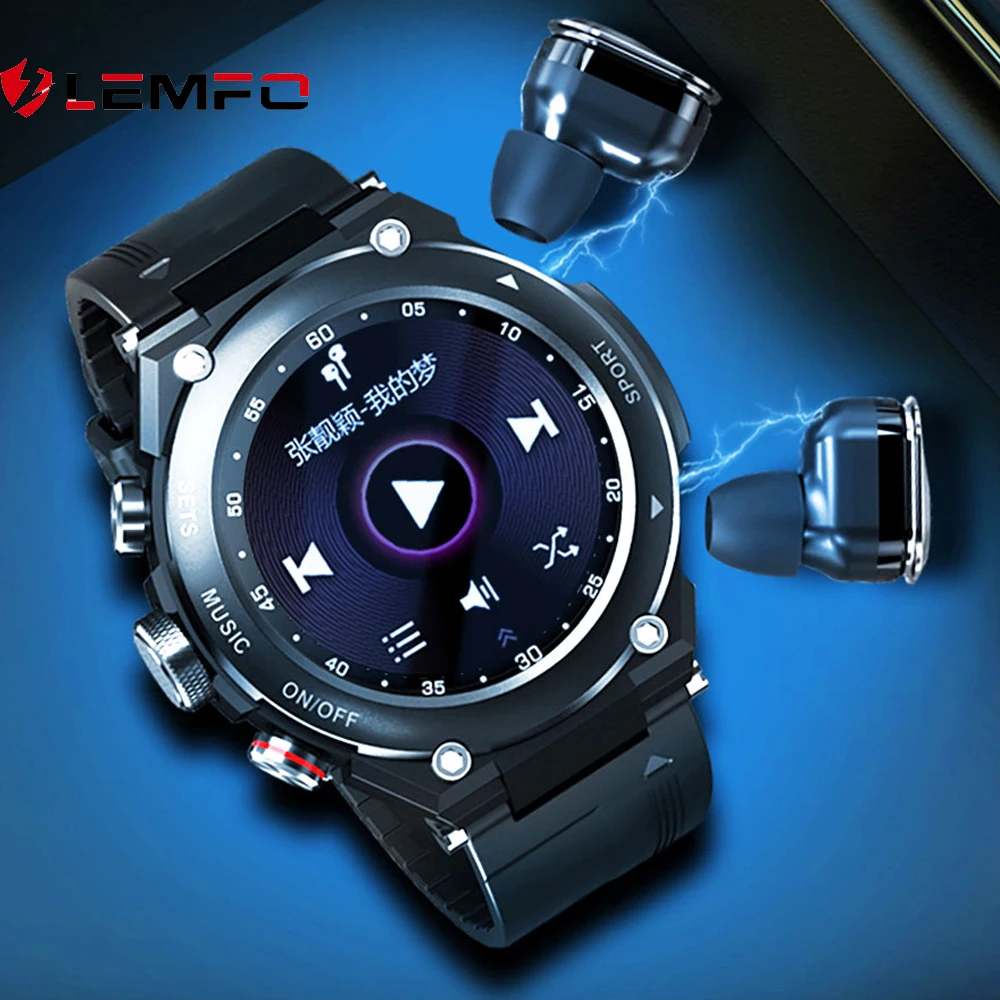 Смарт-часы LEMFO T92 мужские TWS Bluetooth 2021 водостойкие | Электроника
