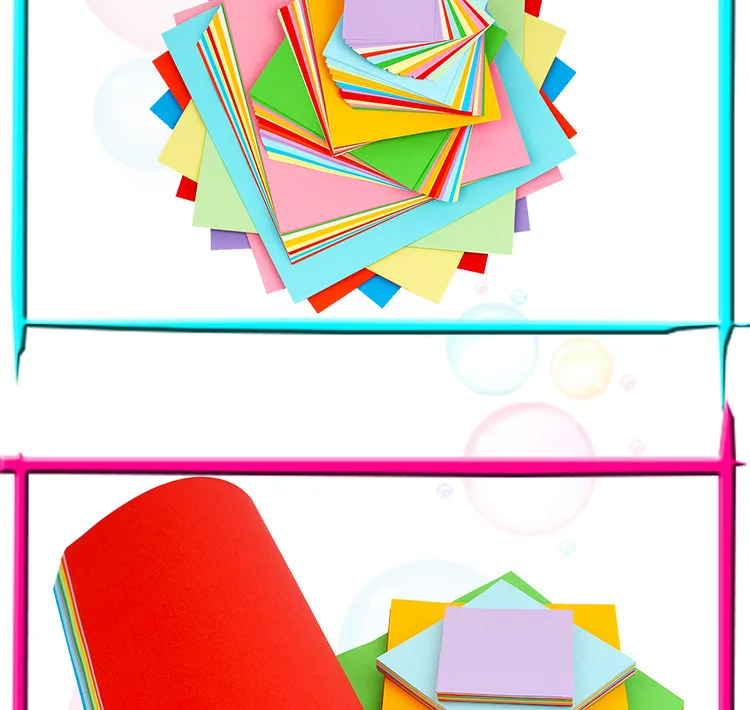 100 шт квадратная цветная бумага для детской оригами для ручной работы цветная бумага ручной работы для детского сада оригами