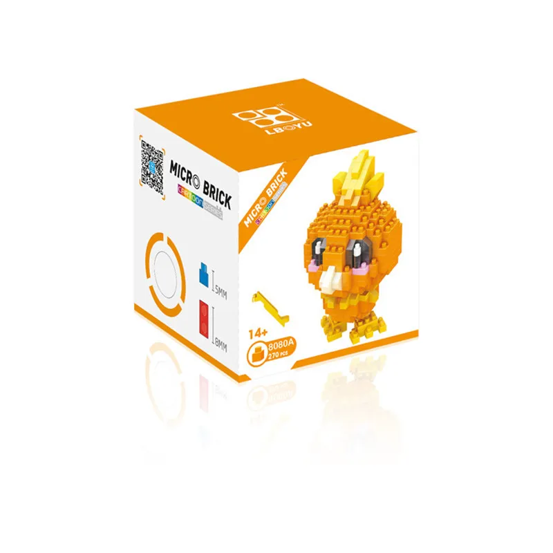 24 шт./лот Mrico Пикачу Mudkip милые животные детские развивающие строительные блоки Torchic Cubone Buneary странная рыба кирпич#80