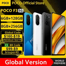 [World Premiere In Stock] Global Version POCO F3 5G Smartphone Snapdragon 870 Octa Core 128GB/256GB 6.67"120Hz E4 AMOLED Display