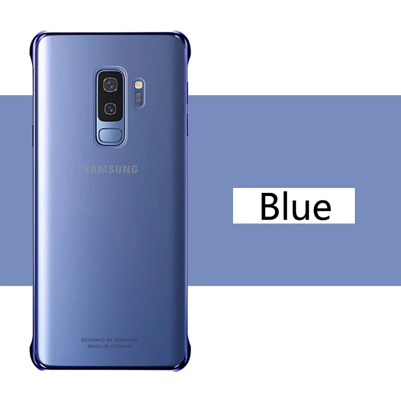 Blue Samsung S8 S9 S10 Plus S10e официальный прозрачный прочный Чехол прозрачный ПК ударопрочный samsung Galaxy S10 чехол - Цвет: Blue