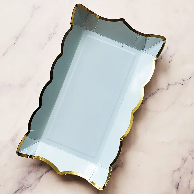 4pcs blue plate