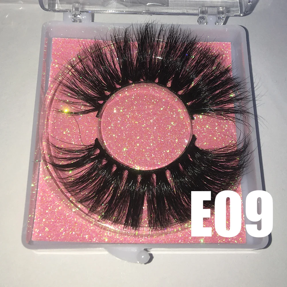 

BossGirl Lashes 25mm lashes mink wholesale lashes wholesale mink with lash boxes packaging bulk dramatic thick long e09