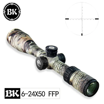 melhor Bobcat Rei 6-24x50 Ffp Hd Primeiro Plano Focal Lado Paralaxe Escopo Rifle Caça Tático Escopos De Vidro Gravado óptico Sniper Escopo
