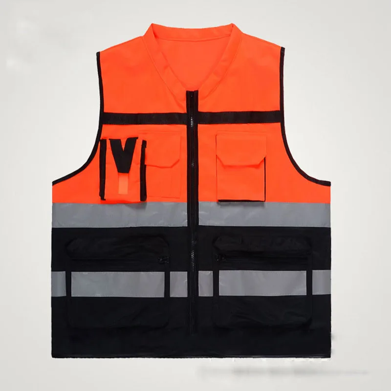 High Visibility Reflective Vest Working Clothes Motorcycle Cycling Sports Outdoor Reflective Safety Clothing Jacket