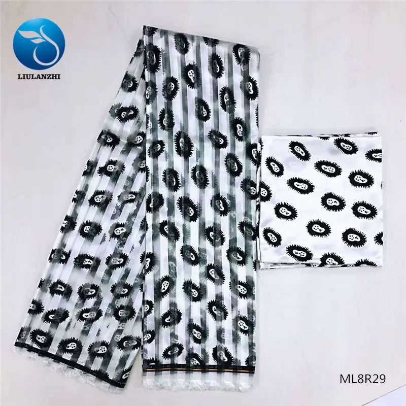 LIULANZHI африканские ткани 4 ярдов органза лента шелк и 2 ярдов нигерийский атласная ткань для женщин платье ML8R17-ML8R31
