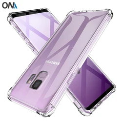 Shockproof Clear Silicone Phone Case - Transparent Back Cover for Samsung S9 Plus