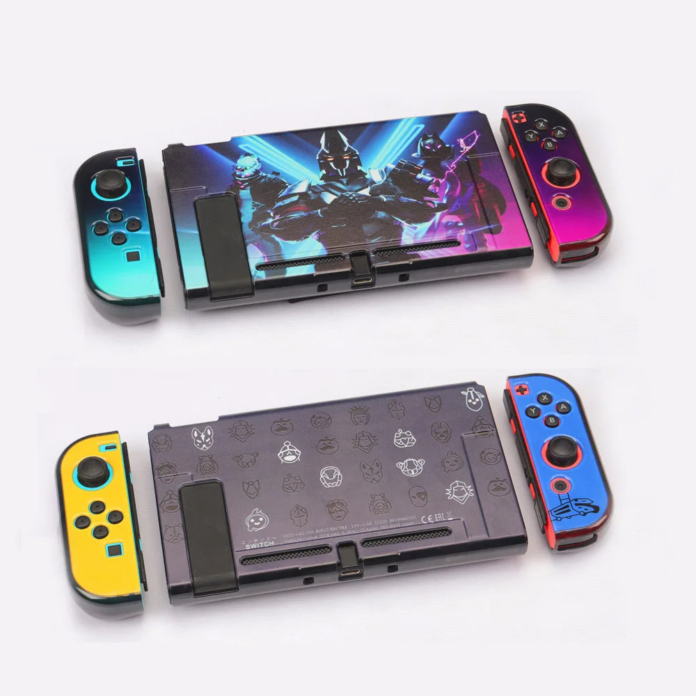 Matte pc caso duro capa protetora escudo para nintend switch console ns joy-con cristal frente traseira protetor host pele habitação
