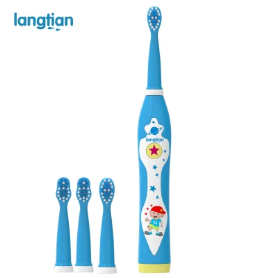 Langtian Sonic электрическая зубная щетка для детей детская зубная щетка Детская автоматическая зубная щетка USB перезаряжаемая детская зубная щетка - Цвет: 8600 blue 4 heads