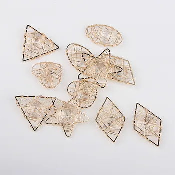 

The new DIY winding Earring Pendant Star Diamond Heart Love Triangle geometric pendant ornaments