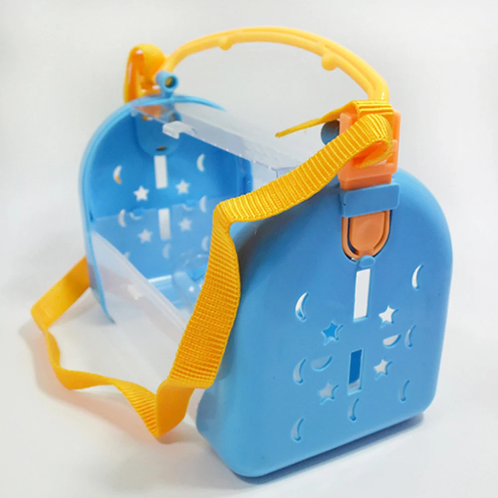 

Out-of-port Hamster Carrier Bag Visible Breathable Cage Small Animals Travel Case Strap Bag with Water Bottle About 25*13*17cm