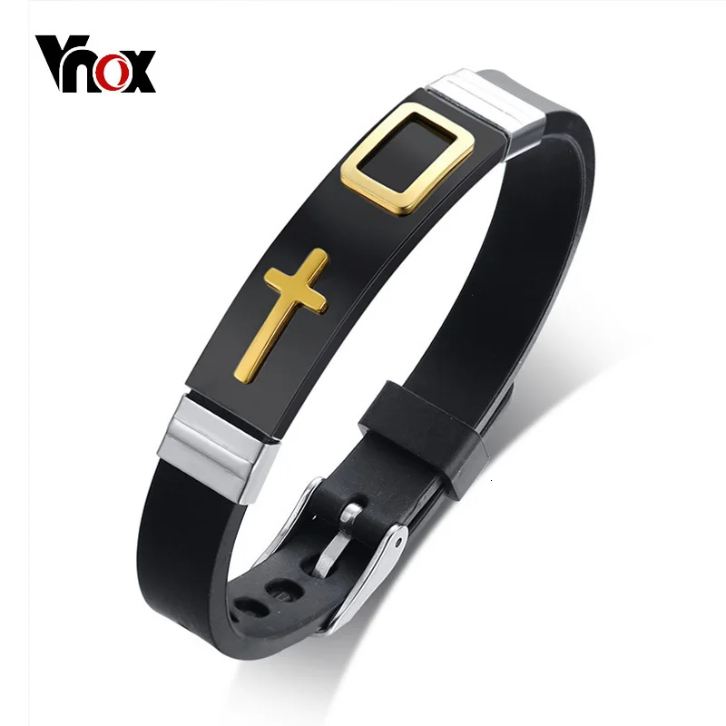 Vnox Регулируемый Повседневный перекрестный браслет для мужчин и женщин из