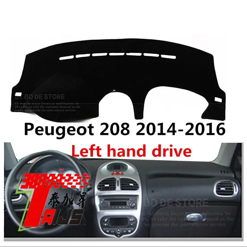 Taijs крышка приборной панели для peugeot 208 2014 2016 светильник защита автомобиля