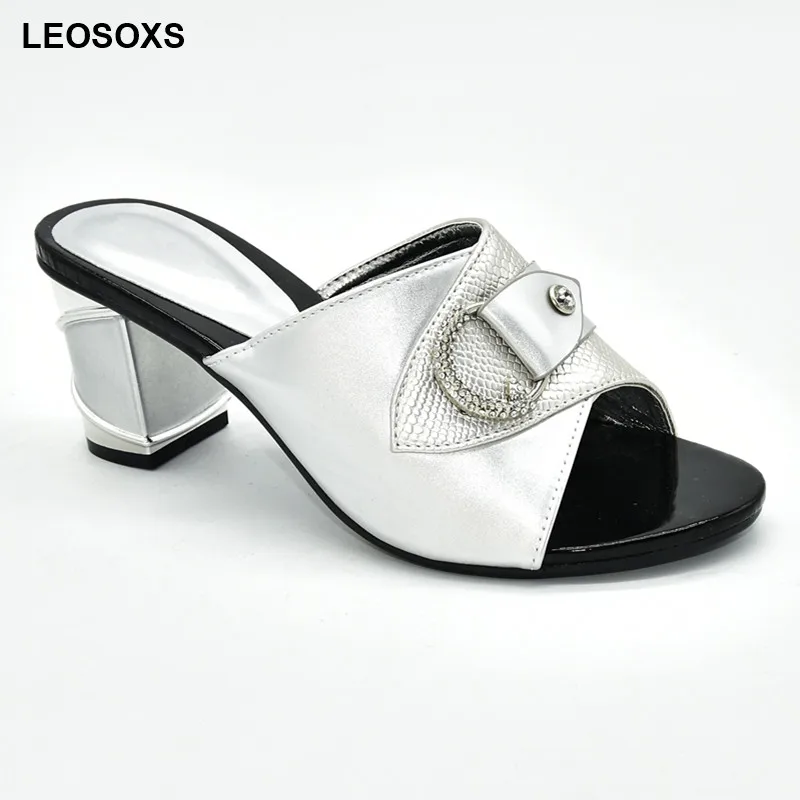 

Latest Design Hot Selling Italian Style Slingbacks African Women Slippers Woman Peep Toe Square High Heels Ladies Sandals Shoes