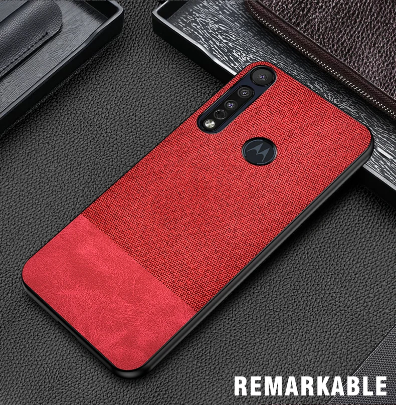 IKrsses для Motorola Moto G8 Play Plus PU простой тканевый Жесткий Чехол Мягкий чехол для ONE-Macro 360 чехол все включено